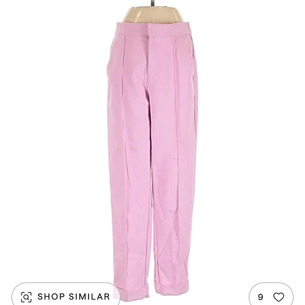 Anthropologie Maeve Pink Straight-Leg Trousers